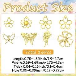 16 pièces 8 styles pendentifs en alliage&nbsp;FIND-YW0013-07