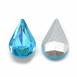 Cabujones de cristal con rhinestone&nbsp;RGLA-T014-8x13mm-05