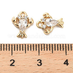 Ciondoli in ottone zirconi chiari micro pavé&nbsp;KK-C054-11G