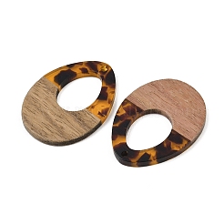 Pendentifs en résine transparente et bois de noyer&nbsp;RESI-I354-03I