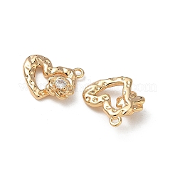 Ciondoli in ottone zirconi chiari micro pavé&nbsp;KK-A280-06G