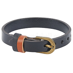 Bracciali regolabili in pelle bovina per uomo e donna&nbsp;BJEW-WH20001-06B