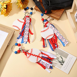 2 llavero colgante de béisbol de poliéster&nbsp;KEYC-CA0001-59