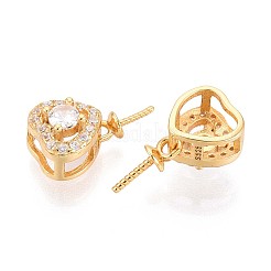 925 Sterlingsilber-Anhänger mit Micro-Pavé-Zirkonia-Herz-Anhänger&nbsp;STER-N016-91G