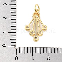 Cremagliera placcatura micro ottone spianare pendenti zirconi&nbsp;KK-Z071-74G-01