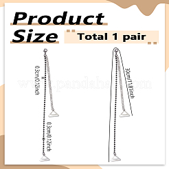 1 paio di spalline per reggiseno antiscivolo regolabili con catena di strass in ottone&nbsp;DIY-LP0004-09B
