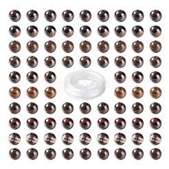 100 Stk. 8 mm natürliche rote Tiger Eisen runde Perlen&nbsp;DIY-LS0002-20
