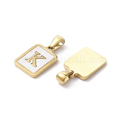 Pendentifs en forme de coquillage pavé en acier inoxydable 304 avec placage ionique (IP)&nbsp;X-STAS-G327-01G-K