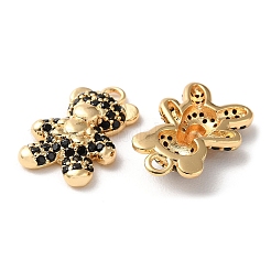 Colgantes de circonita cúbica micro pavé de latón chapado en oro real de 18 quilates&nbsp;KK-Q779-02G-01