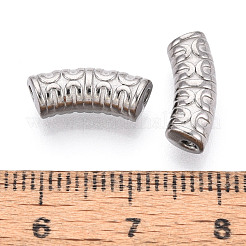 Gebogene Rohrperlen aus Edelstahl 304&nbsp;STAS-I321-24P