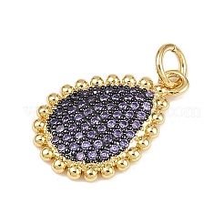 Ottone micro spianare pendenti zirconi&nbsp;KK-S526-01G