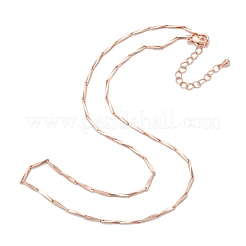 Messing Bar Link Kette Halsketten&nbsp;NJEW-K123-01RG