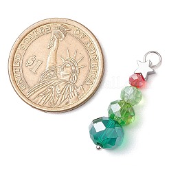 Weihnachtsmotiv Anhänger aus Messing und Glas&nbsp;PALLOY-JF02997