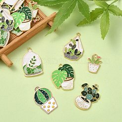 30 Stück 6 Arten Legierung Emaille Anhänger&nbsp;ENAM-CJ0004-91