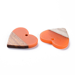 Colgantes de resina opaca y madera de nogal&nbsp;RESI-T035-36B
