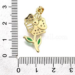 Gestell Messing micro ebnen Zirkonia Anhänger&nbsp;KK-K401-54G