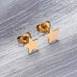 Ionenplattierung (IP) 304 Edelstahl Ohrstecker&nbsp;EJEW-P045-05G