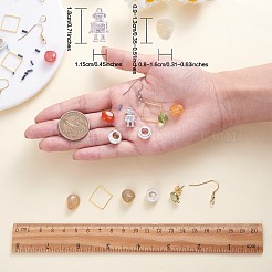 Kit de fabricación de aretes colgantes de piedras preciosas de diy&nbsp;DIY-SZ0009-75