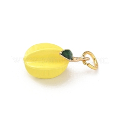 Ciondoli smaltato in ottone&nbsp;KK-H523-01A-G