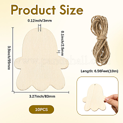 Set di ciondoli in mdf vuoti non finiti per la pittura artistica&nbsp;WOOD-WH20008-13A