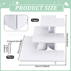 Estante organizador de escritorio de regalo de PVC de 3 nivel&nbsp;AJEW-WH0609-952A-01
