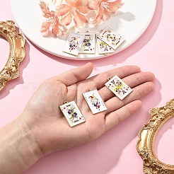 8 pièces 4 styles pendentifs en émail en alliage de placage de rack&nbsp;ENAM-FS0002-73