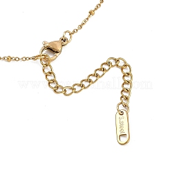 Collar con colgante de cadena satélite de acero inoxidable 304 con forma de concha para mujer&nbsp;NJEW-A033-02A-G