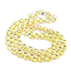 Chapelets de perles en verre électroplaqué&nbsp;EGLA-A036-11A-FP01