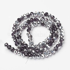Chapelets de perles en verre transparent électrolytique&nbsp;LS-EGLA-A034-T8mm-M11