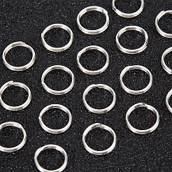 20 pieza de 925 anillos de salto de doble bucle de plata esterlina&nbsp;STER-BBC0002-11B-S