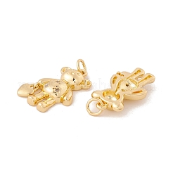 Pendenti in zirconi cubici trasparenti in micro pavè di ottone&nbsp;KK-G415-26G
