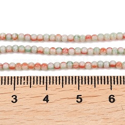 Colliers de perles en porcelaine émaillée&nbsp;PORC-P034-2mm-01