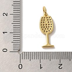 Pendentifs cubiques en laiton micro pavé&nbsp;KK-U027-07G-01