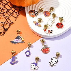 Ciondoli pendenti europei in lega di smalto di Halloween&nbsp;PALLOY-FS00014