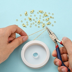 Kit de fabrication de bijoux de chaîne de câble en laiton diy 3m&nbsp;DIY-YW0005-74G