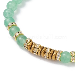 Bracelets extensibles en perles rondes de jade malaisien teinté naturel de 6.5 mm pour femmes&nbsp;BJEW-JB12267-02