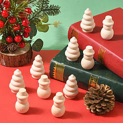 10 stücke 2 stile weihnachten unfinished holz skulptur display dekorationen&nbsp;DJEW-SP0001-20