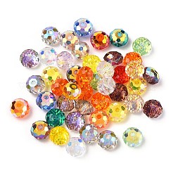 Perle di vetro trasparente sfaccettate&nbsp;GLAA-E047-01A