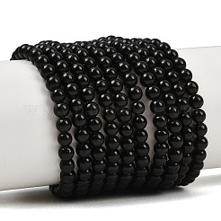 Natürlichen Obsidian runden Perlen Stränge&nbsp;G-E329-4mm-37