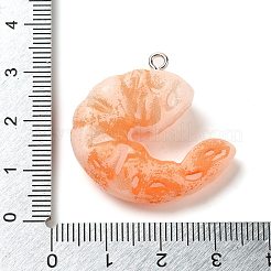 Pendentifs alimentaires imitation résine de crevette&nbsp;LS-RESI-R442-01