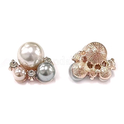 Cabochons ronds en alliage de strass&nbsp;ALRI-TAC0816-001