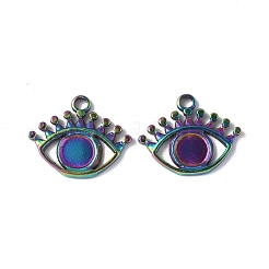 Placcatura ionica (ip) 304 impostazioni cabochon pendente in acciaio inossidabile&nbsp;STAS-I694-38MC
