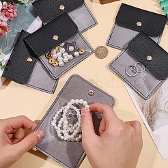 6 pochette en cuir PU avec fermeture à pression et revêtement en PVC.&nbsp;ABAG-WH0072-036A