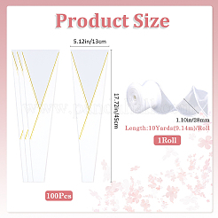 Sacs de bouquet de fleurs en plastique opp&nbsp;AJEW-GF0009-98B