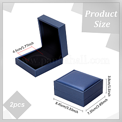 Scatole portamonete rettangolari in similpelle pu&nbsp;CON-WH0086-102C-02