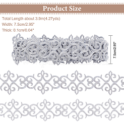 Spitzenbesatz aus Polyester mit Blumenstickerei&nbsp;OCOR-WH0079-89