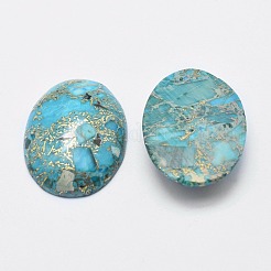 Cabochons de jaspe régalite / jaspe impérial / sédiment marin&nbsp;G-E464-42E