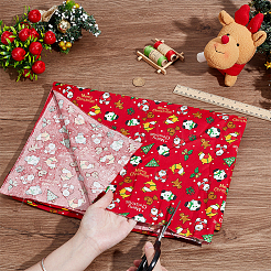 Baumwollstoffe mit Weihnachtsmotiven&nbsp;DIY-WH0622-374B