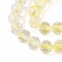 Brins de perles de verre transparentes craquelées&nbsp;GLAA-N063-8mm-08