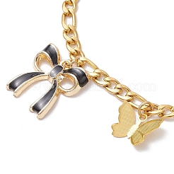 Bracciali in acciaio inox 304 con catene figaro&nbsp;BJEW-JB11604-04
